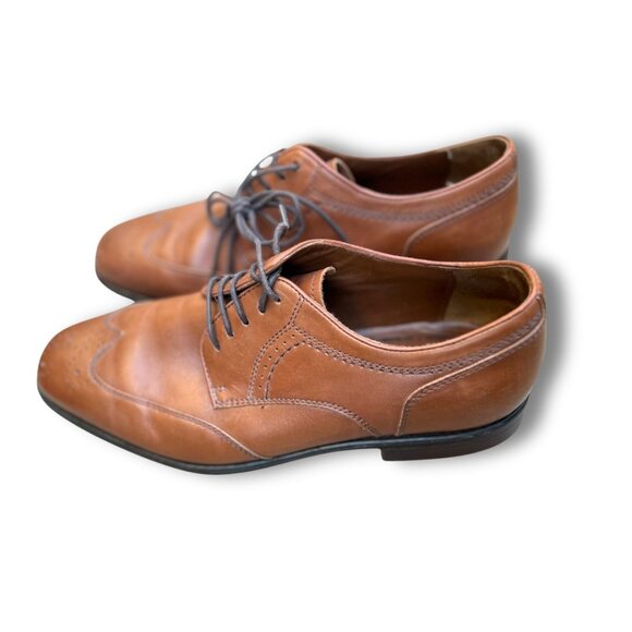 Johnston & Murphy Mens Brown Oxford Dress Shoes Size 8.5 Leather Uppers main image 4